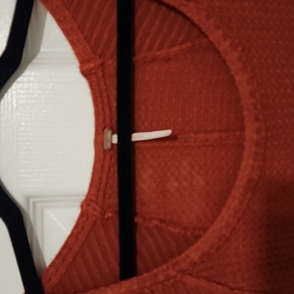 Free People Thermal Sweater Rust Color Size Small - Picture 2 of 4